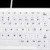 AK-C7000F-UVS-W/GE Keyboard, USB, IP68, disinfectible, white, layout: German