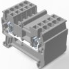 Terminal block, quick connection, 0.08-2.5 mm², 1 pole, 20 A, 8 kV, gray, 2271555-1
