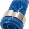 3270-BL Gniazdo bezp. 4mm, przyłącze lutowane tuleja, 25A, niebieski, ELECTRO-PJP, 3270BL