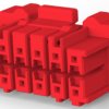 Plug housing, 12 pole, pitch 3.3 mm, straight, red, 3-1971905-6