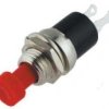 MS1117-R Przełącznik typu push on (czerwony) otwór montażowy: 7.3mm, n.zamknięty (NZ)