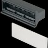 Handle, rigid, trapezoidal shape, PC, (L x W x H) 14 x 34.1 x 15 mm, 7 HP, black, 20808-082
