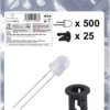 Quadrios 25O213 Akcesoria LED biały okrągły 5 mm 2500 mcd 20 mA 3.0 V