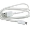 Przyłącze kabel microUSB - USB (1m) -biały