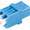 Fiber optic connector, LC socket to LC socket, OS1/OS2, singlemode, ceramic, blue, BS07-60020