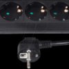 Power strip, 6-way, 5 m, black