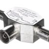 Rozdzielacz sygnału TV splitter 1x IEC żeński / 2x IEC męski 11532