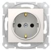SEDNA Gniazdo pojedyncze z uziemieniem schuko z przesłonami zaciski bezgwintowe kremowe SDN3001723 SCHNEIDER ELECTRIC
