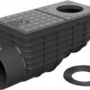 Osadnik rynny rynnowy czyszczak boczny studzienka czarny odpływ 110mm
