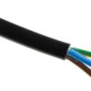 Sieciowy kabel zasilający 3 Core Polichlorek winylu PVC Sheath Czarny 5.97mm od , 300 V