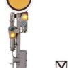 Semafor świetlny z ruchomą tarczą Viessmann 4509, kolej DB, 2 diody LED, skala H0
