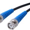 Coaxial cable, BNC plug (straight) to BNC plug (straight), 50 Ω, RG-58C/U, grommet blue, 750 mm, C-00459-0.75M