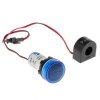 3szt. niebieskiego światła 2w1 22mm AC50-500V 0-100A Amperomierz Voltomierz Pomiary napięcia i prądu z CT Au23