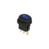 Przełącznik A605/BL ON-OFF 1t ni hermet.nieb.okrągły 6A podśw.12V
