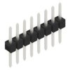 Pin header, 8 pole, pitch 2.54 mm, straight, black, 10046240