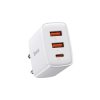 Zasilacz - ładowarka sieciowa 5V/3A 9V/2A 12/1,5A Pd3.0/30W 2xUSB+USB-C biała BASEUS CCXJ-E02