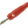25.411.1 wtyk bananowy przykręcany na przewód, czerwony 60V / 24A; 4mm