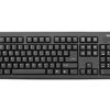 ATN-KLAWSLIM2B Klawiatura komputerowa przewodowa podłączana przez port PS-2 (czarna)