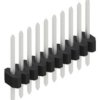 Pin header, 10 pole, pitch 1.27 mm, straight, black, 10060392