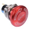 Emergency Stop 22mm Push Button Switch Stainless Steel 5A