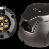 Trailer socket outlet, 7-pin, 12V, without switch-off