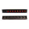 Listwa Rack 19 Cali 1.5U, 8X Gniazdo Unel Tył, 8X Wyłącznik Przód I-Case...