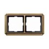 Ramka podwójna Antique Mosiądz antyczny
