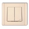 FLEXI Łącznik jednobiegunowy ze schodowym (osobne zasilanie) beżowy 1FWP-10.2
