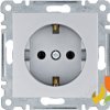 LUMINA Gniazdo pojedyncze z uziemieniem schuko srebrne WL1052 HAGER