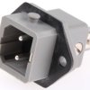 Złącze przemysłowe - zasilające 16A Wtyczka 250 V 2P Męski Hirschmann Szary Montaż na panelu IP54