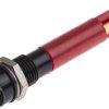 Lampka kontrolna do montażu panelowego 24V ac/dc, czerwona 8mm LED Końcówka lutownicza RS PRO