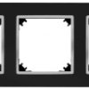 SANTRA ramka potrójna czarny/chrom 4173-46