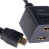 Kabel HDMI 30cm A: HDMI B: HDMI x 2 A: Męskie B: Żeńskie