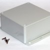 ABS enclosure, (L x W x H) 120 x 120 x 59 mm, light gray (RAL 7035), IP54, 1591UF2GY