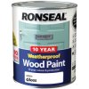 Ronseal 38773 10 Year Weatherproof Wood Paint White Gloss 750ml