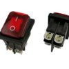 Włącznik kołyskowy KCD4S-R 16A 250V podwójny on-off czerwony hermetyczny IP65