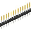 Pin header, 15 pole, pitch 2 mm, straight, black, SLY110415S