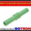 Adapter 2x gniazdo bananowe zielone