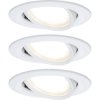 Paulmann 93449 Nova Flush Mount Light Set 3-piece LED 18W White Matt