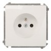 Simon Basic Gniazdo Pojedyncze Z/U 16A Ip20 Z Przesłoną Torów Białe Bmgz1z.01/11