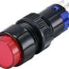 TRU COMPONENTS TC-9428072 Przełącznik wciskany LAS2Y-11Z/R/12V, 12 mm, 250 V, 3 A, 1 szt.