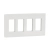 Nakładka, kolor Biały, 4-krotna, Termoplastyczny, Schneider Electric, Unica