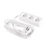 Przedłużacz 3-gniazda z/u 5m /H05VV-F 3G1/ biały PM-BW-3G-50