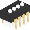 DIP switche, Off-On, 4 pole, straight, 1 A/5 VDC, 1825057-3