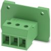 Pin header, 3 pole, pitch 7.62 mm, straight, green, 1840560