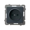 SONATA Gniazdo pojedyncze z przesłonami torów prądowych szary grafit GP-1RP/m/73