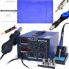 Stacja lutownicza 2w1 HOTAIR WEP 852D+ 740W wentylator + Mata, flux 223