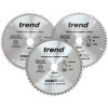 Trend CSB/250/3PK CraftPro Table Saw Blade 250 x 30mm x 48T/60T/84T (Pack 3)