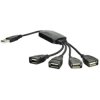 Hub USB 2.0 4 porty czarny 15cm