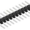 Pin header, 12 pole, pitch 2.54 mm, straight, black, 10050280